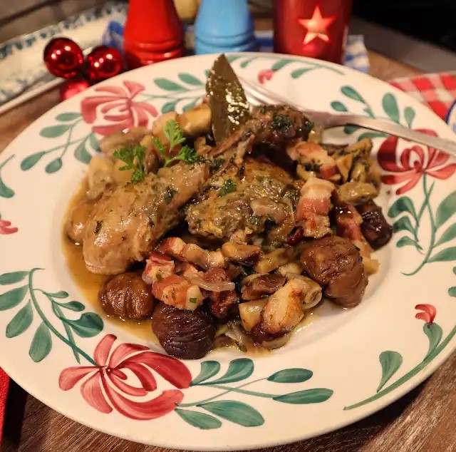 CUISSES DE PINTADE FORESTIÈRE AUX CHÂTAIGNES - C'est Noël !