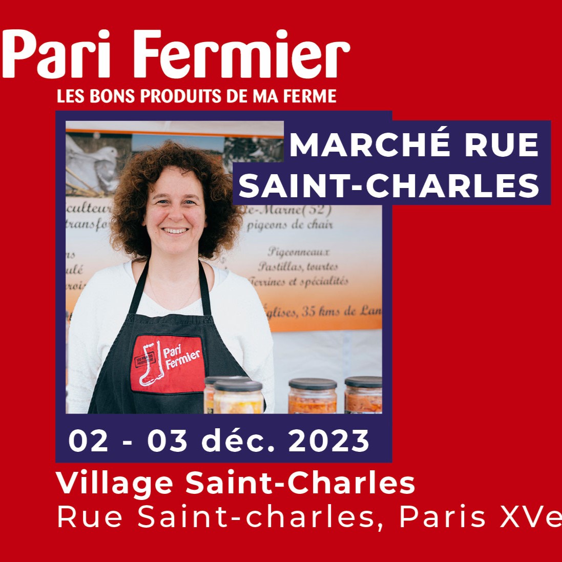 Pari Fermier : Le 2 et 3 décembre 2023, Rue Saint-Charles à Paris