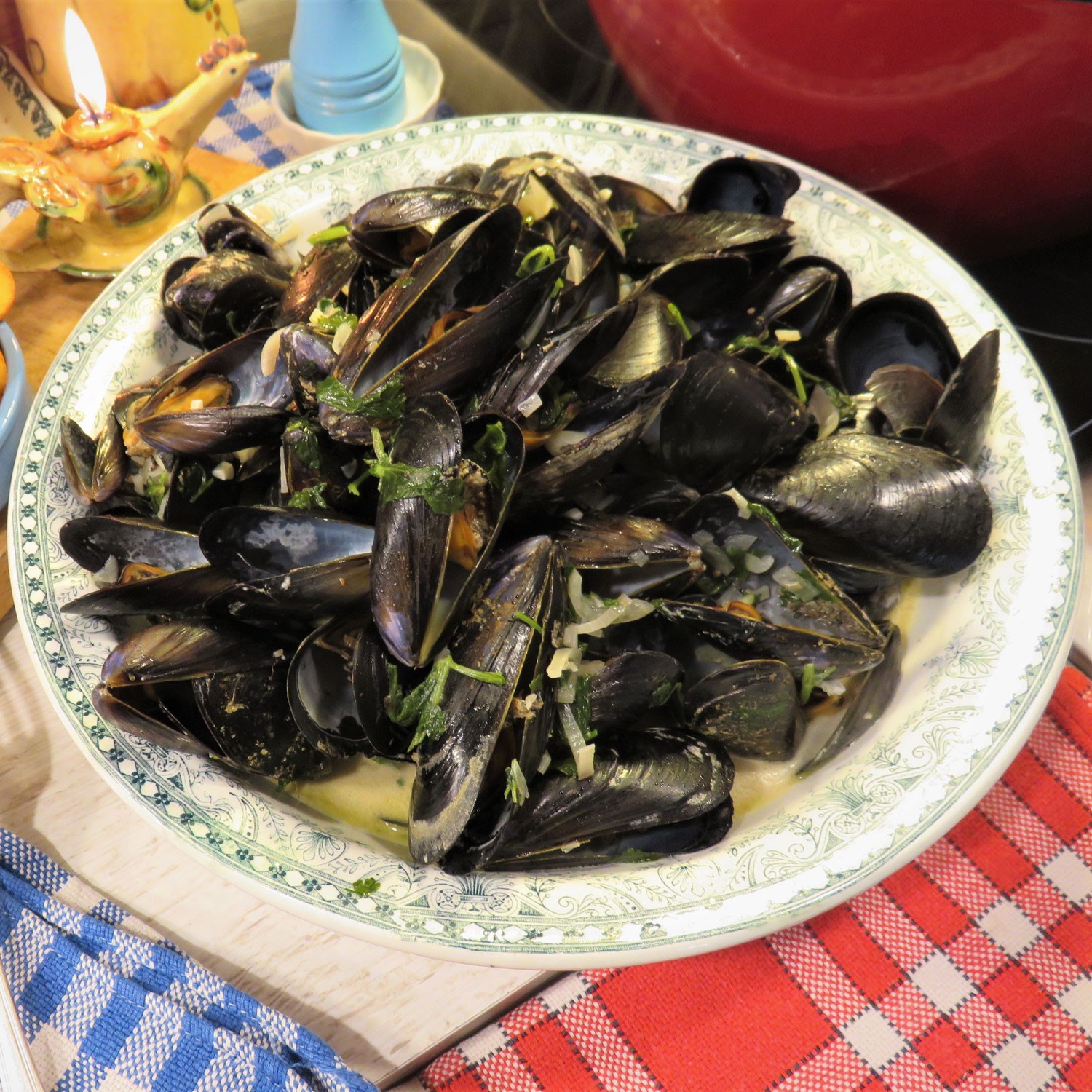 MOULES DE CORDE MARINIÈRES A LA CRÈME Mère Mitraille