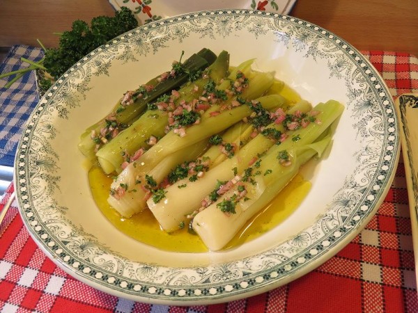 Poireau à la vinaigrette de la Mère Mitraille
