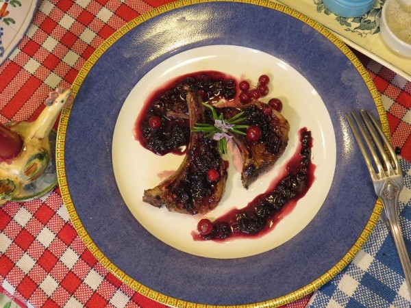 Côtelettes d'agneau sauce Cassis Mère Mitraille