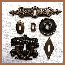 真鍮アンティーク　キーホール　鍵穴