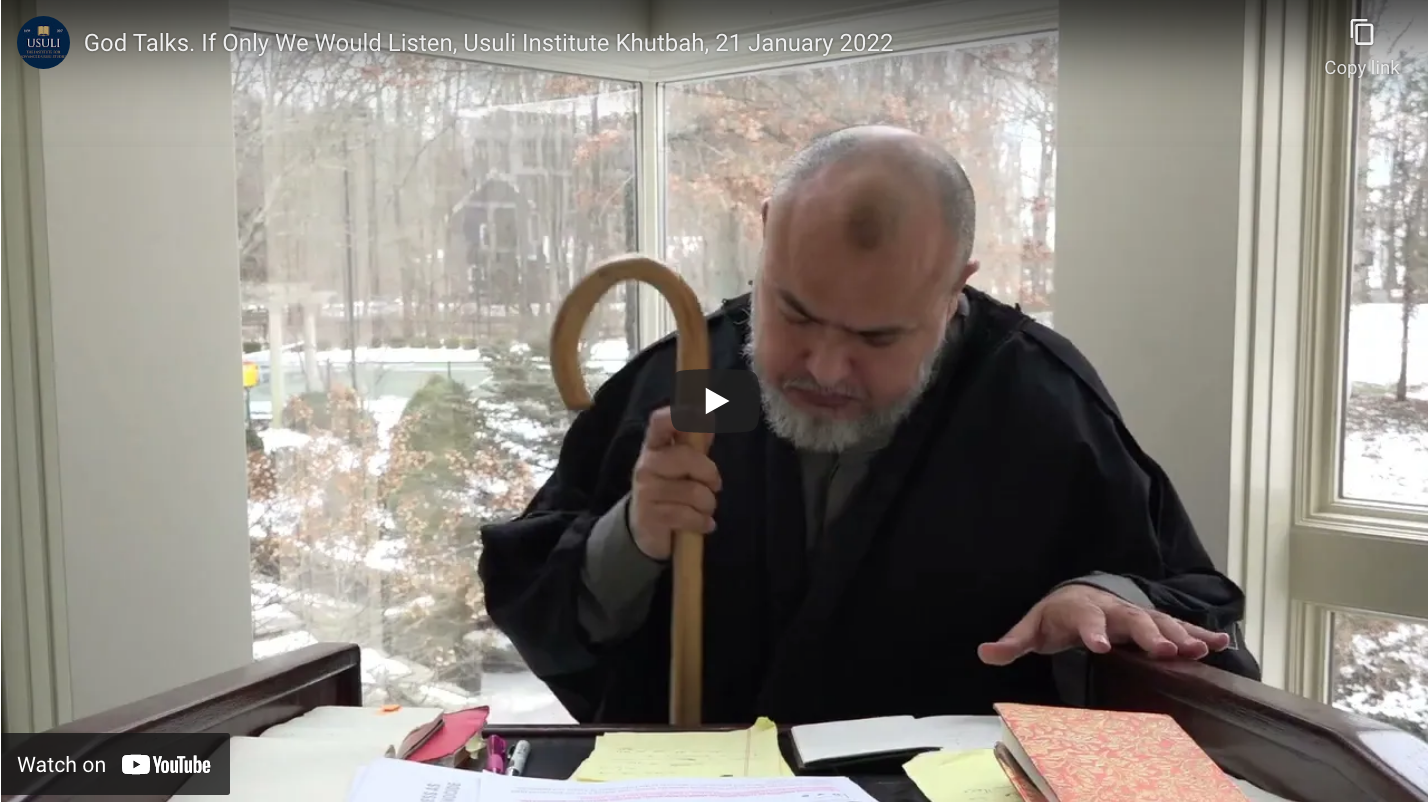 "God Talks. If Only We Would Listen"