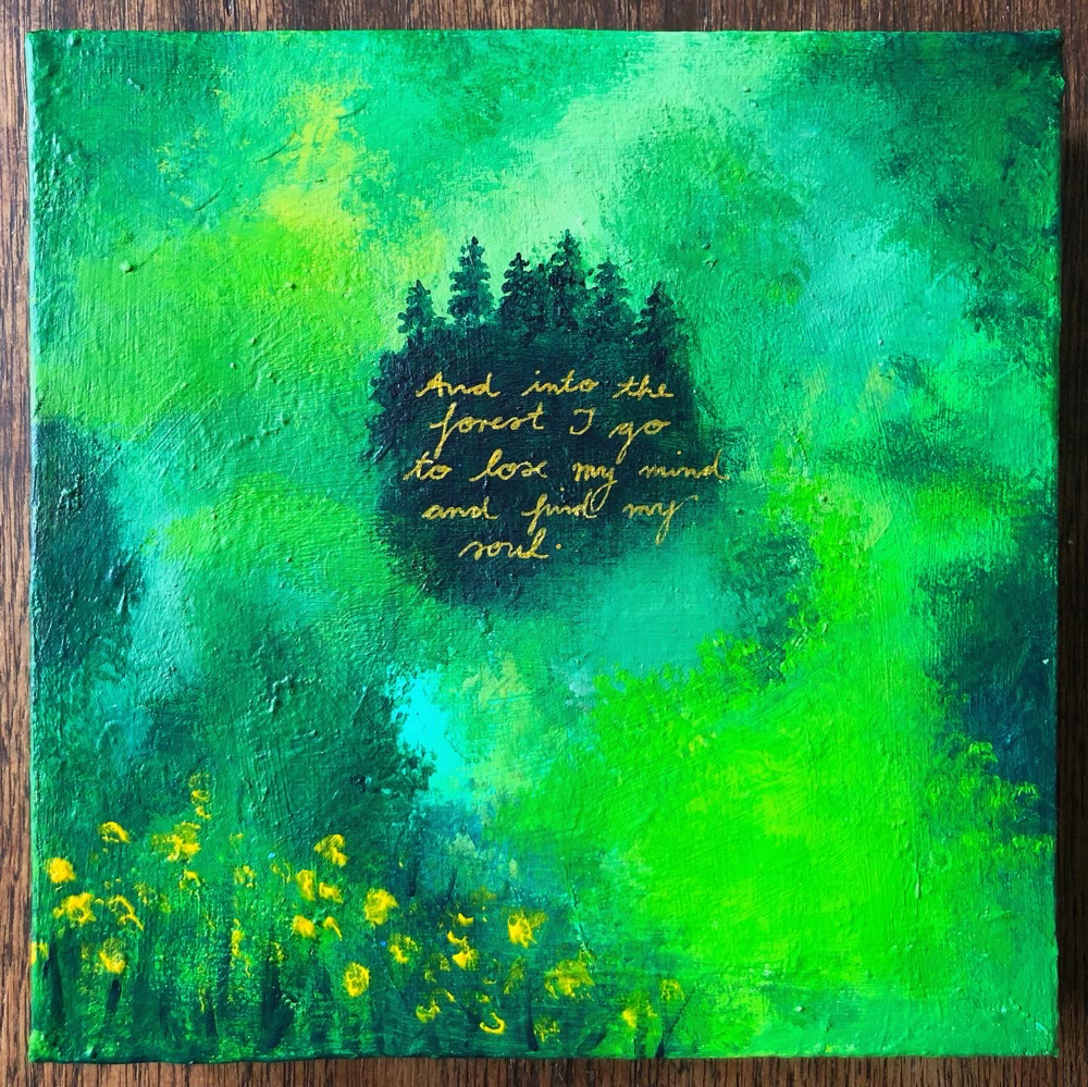 FOREST III 20/20/4  🌲 Acryl auf Leinwand, 52€ plus Versand