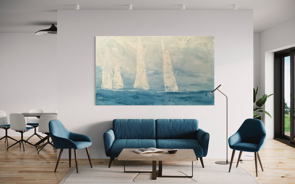 Segelbilder als Wohninspiration von Petra Mönkemöller, Bielefeld.