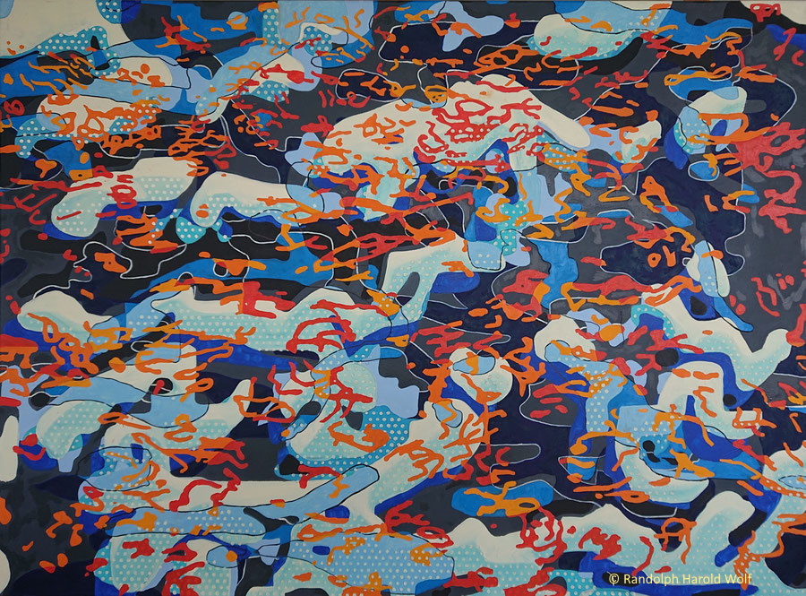 "Primordial Solution". Oil on canvas 135 cm x 100 cm. 2020