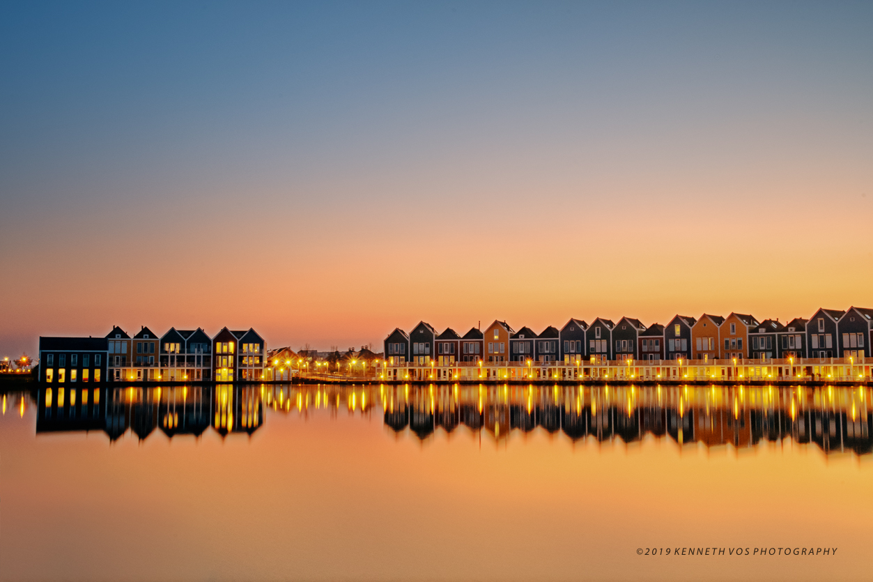 The Netherlands Houten Waterscape Sunset