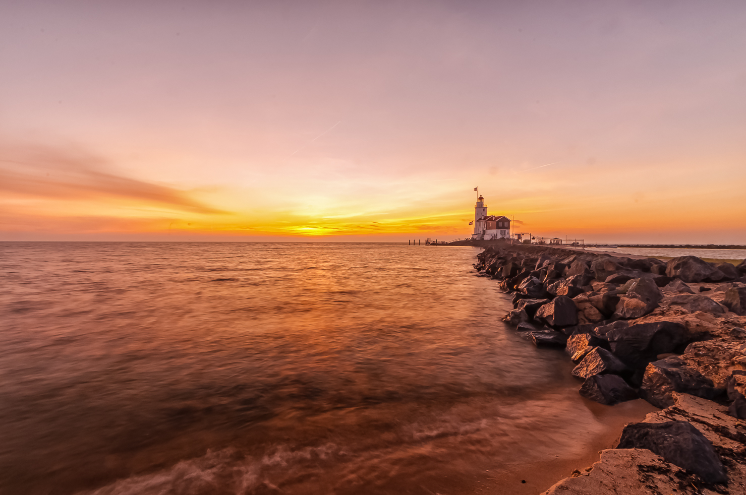 The Netherlands Paard van Marken Waterscape Sunrise