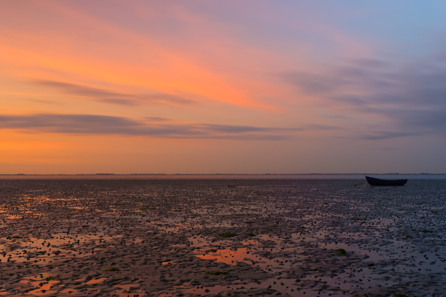 The Netherlands Oostergelde Krabbendijke Zeeland Waterscape Sunset