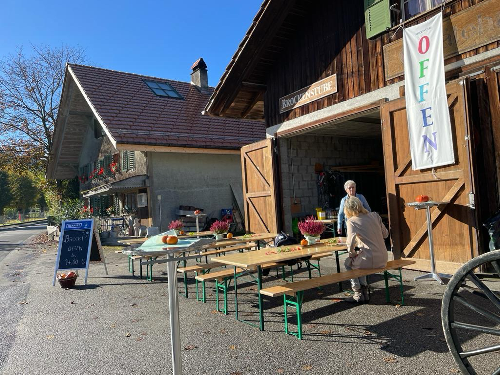 Vorangekünigte Events wie Kürbissuppe essen oder mitnehmen.