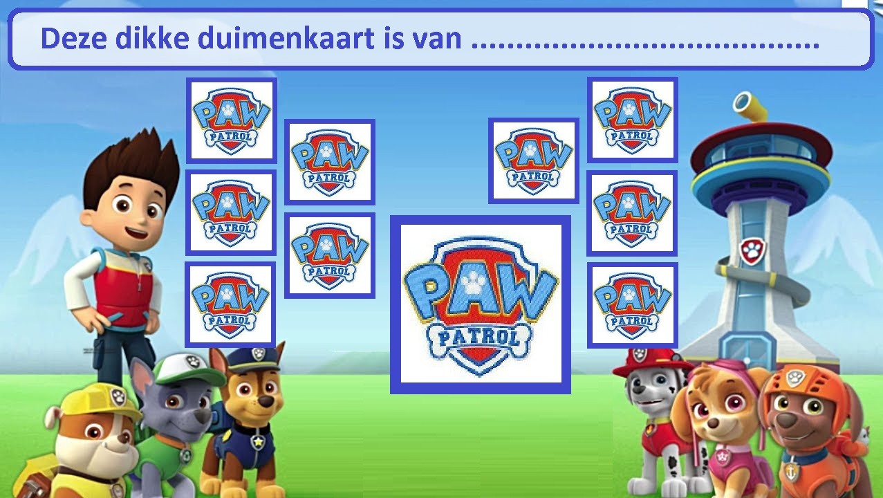 Paw Patrol - Website of dikkeduimenkaarten!