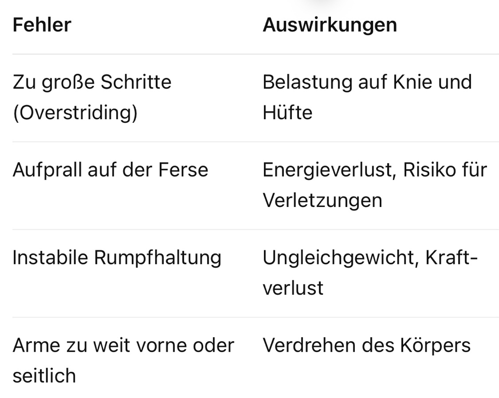 Bild 2: Lauftechnikfehler