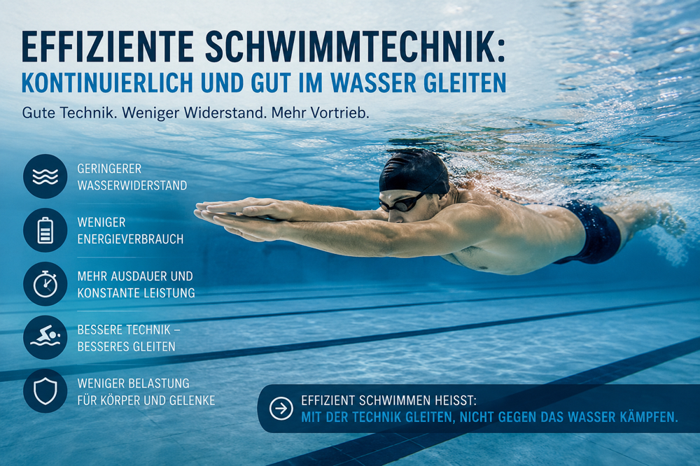 Effiziente Schwimmtechnik: Warum gutes Gleiten der Schlüssel zu mehr Geschwindigkeit und Ausdauer ist