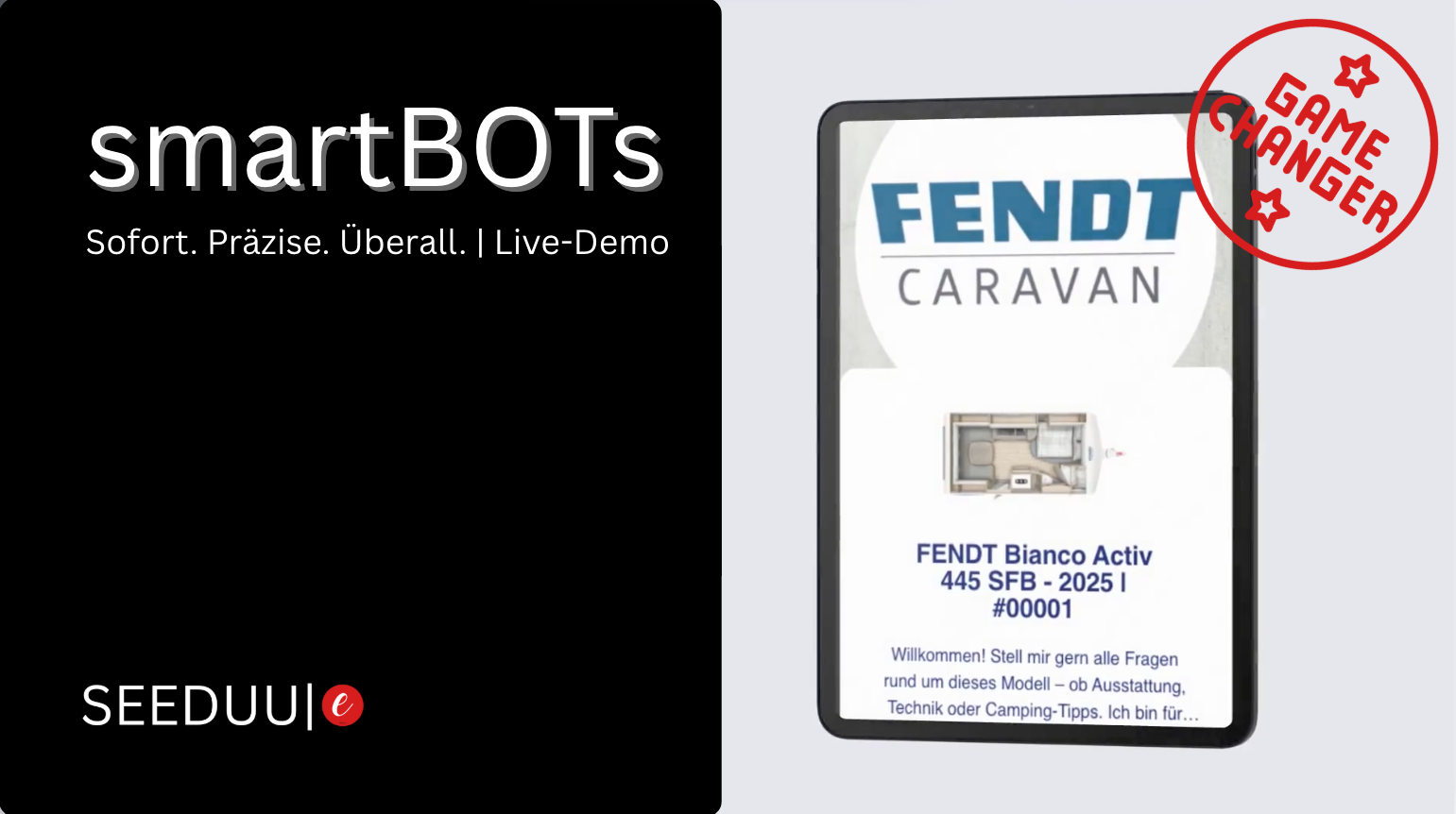 SEEDUU | smartBOT – Sofort. Präzise. Überall. | Live-Demo