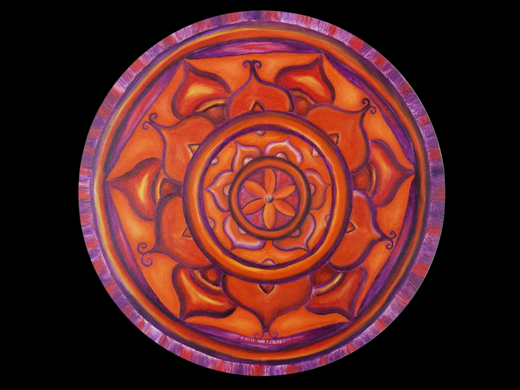 SOLD - #12 - Penetration III, oil on canvas, 16" round, 2008