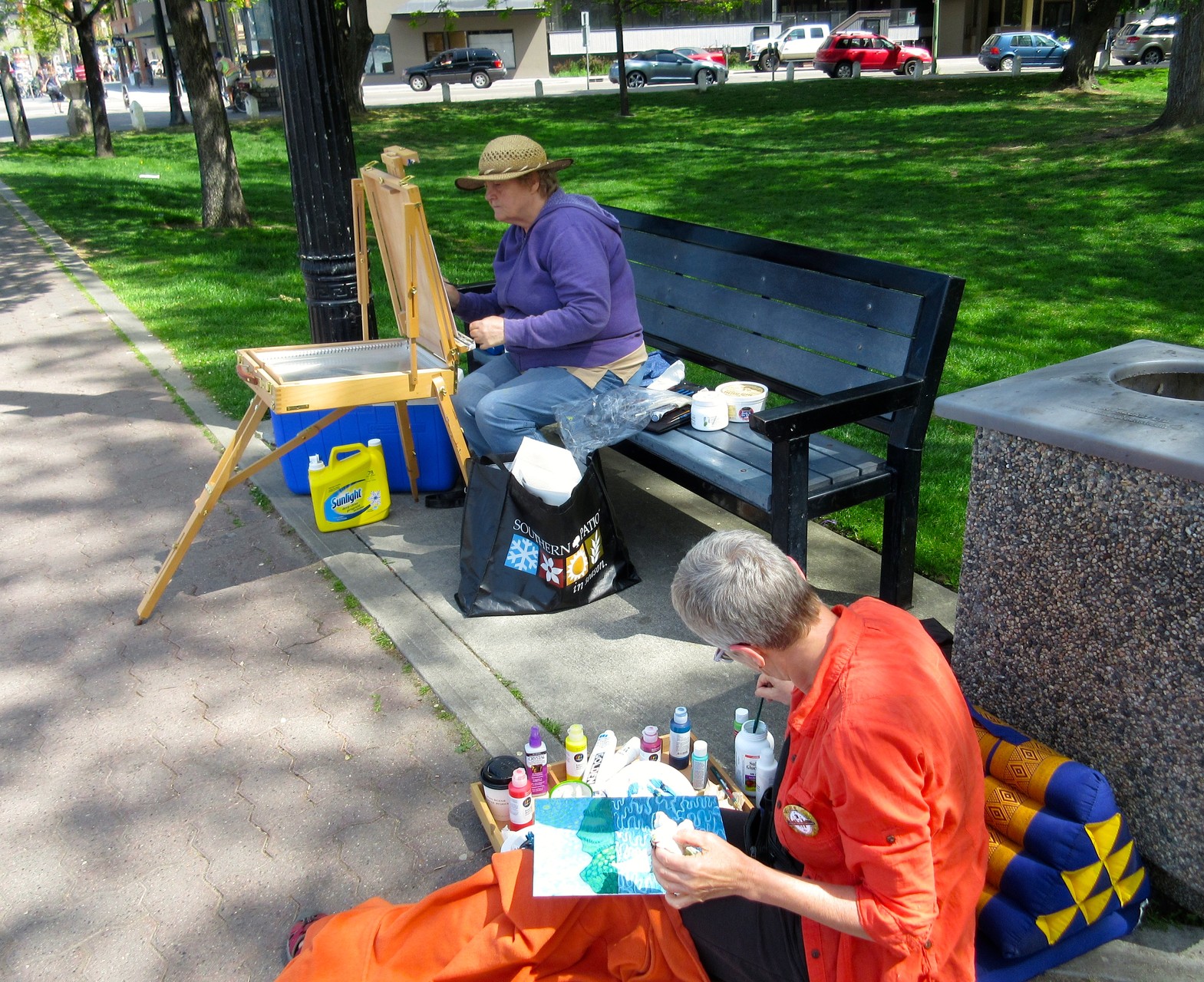 A friend and I participating at the annual OPUS painting challenge in Kelowna (2015)