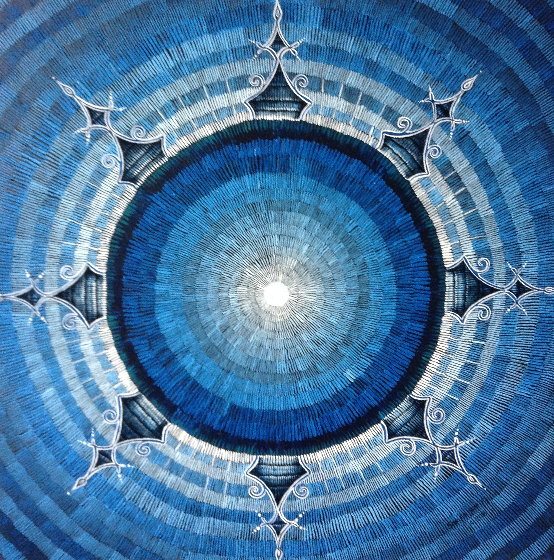#461 - Chakra Mandala I (Fibrous Series) oil on canvas 20x20, 4/18 (4)