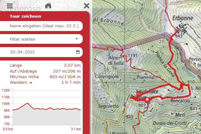 Wanderung Freitag Nachmittag