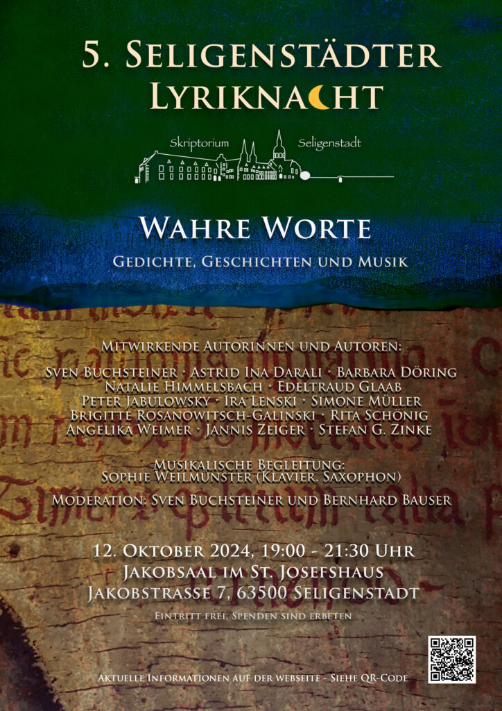 S.A.M. Wolf Skriptorium Seligenstadt Simone A. Müller Lyriknacht 2024