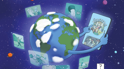 In der vierten Ausgabe der Comic-Serie rund um die Familie Webster geht es um die digitale Welt und wie man sich darin bewegen sollte. (Bild: Bundesamt für Kommunikation)