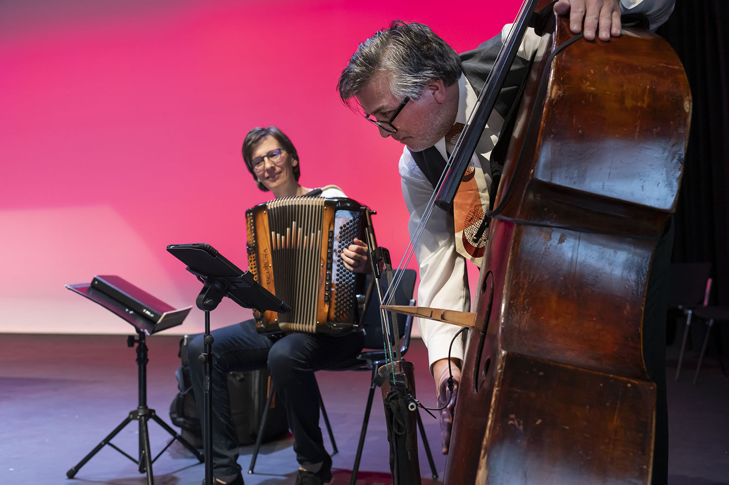 Sorgten für die musikalische Umrahmung: Claudia Muff und Peter Gossweiler 