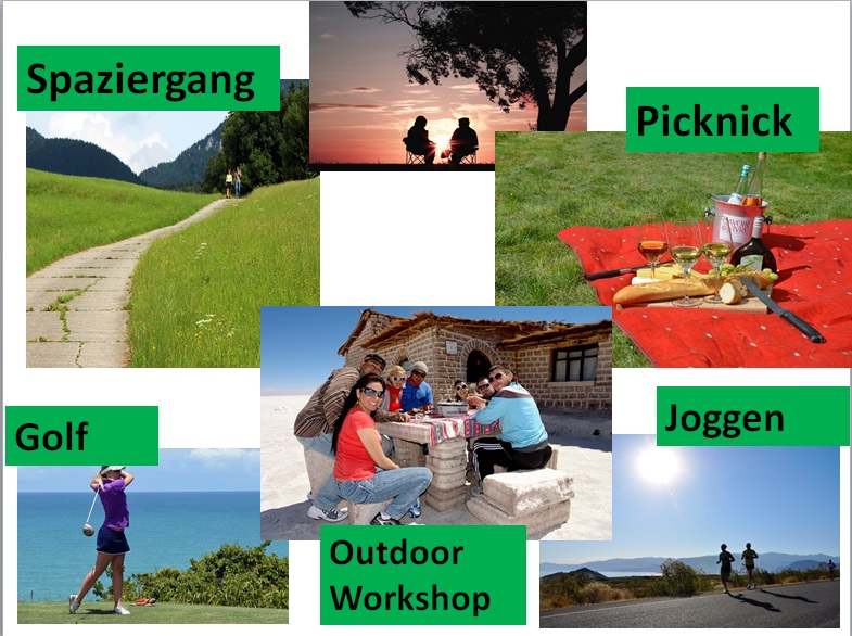 Leben ist Bewegung, Leben ist aktiv! Outdoor Coaching beim Gehen: Spazieren gehen, in