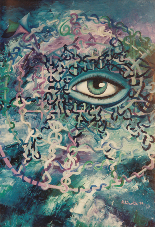 Auge im Chaos I   80 x 100 cm   1997