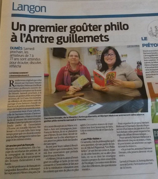 Article paru dans le SUD OUEST le 05 décembre 2016