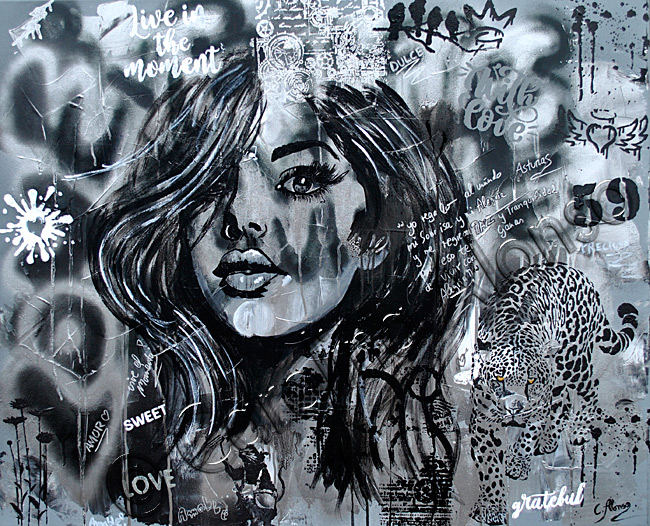 With Love (2026), 80 x 100 x 4 cm, Acryl auf Leinwand