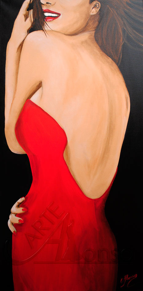 Por detrás (2013), 100 x 50, acrylic on canvas