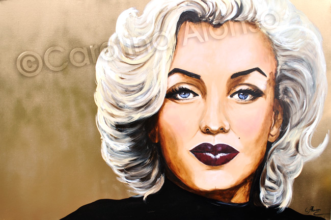 Mysterium Marilyn (2022), 100 x 120 cm, MixedMedia on canvas