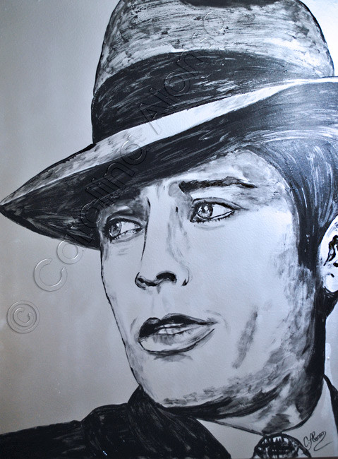 Borsalino (2014), 80 x 60 cm, Mixed Media on wood