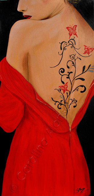 Mariposa (2014), 100 x 50 cm, acrylic on canvas