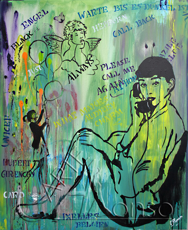 Call me again (2012), 120 x 100 cm, Mixed Media auf Leinwand