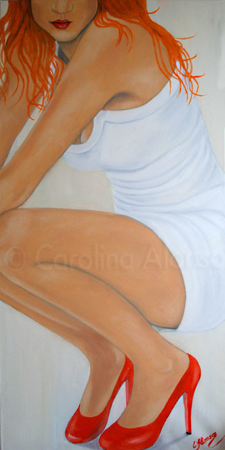Mal kurz ausruhen (2010), 100 x 50 cm, Öl auf Leinwand