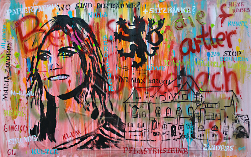 Bergisch Gladbach (2012), 100 x 160 cm, Mixed Media auf Leinwand