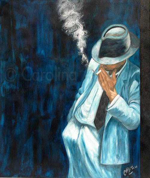 Hombre en blanco  (2007), 120 x 100 cm