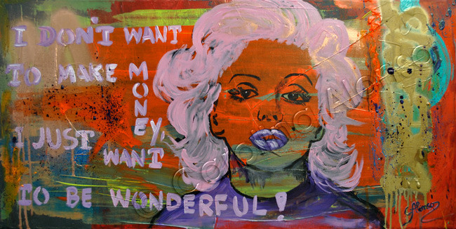 "Wondeful" (2014), 40 x 80 cm, Mixed Media on canvas