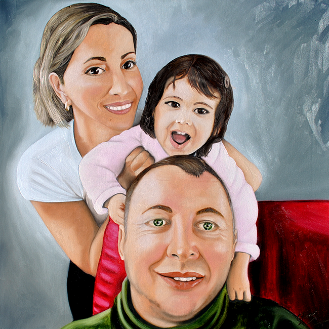 Auftrag (2020), 80 x 80 cm, oil on canvas