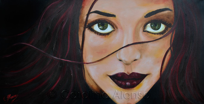 Warten im Wind (2014), 40 x 80 cm, acrylic on canvas