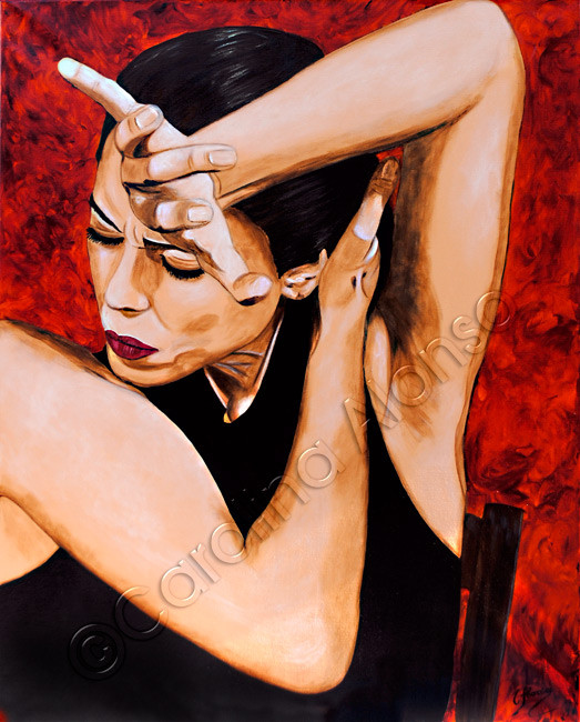 El canto flamenco (2010), 100 x 80 cm, Acrylic on canvas