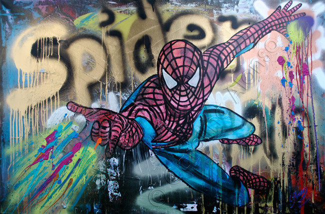 Spider (2015), 80 x 120 x 4 cm, Mixed Media on canvas