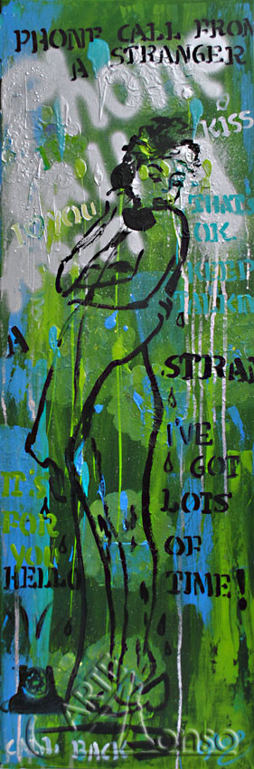 Lots of Time .... (2012),120 x 40 cm, Mixed Media auf Leinwand