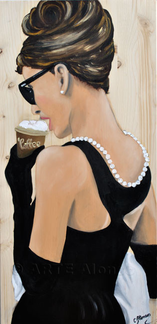 Cappuccino to go (2011), 80 x 40 cm, Öl auf Holzplatte