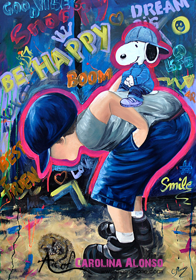  Huckepack (2026), 100 x 70 x 4 cm, Acryl auf Leinwand