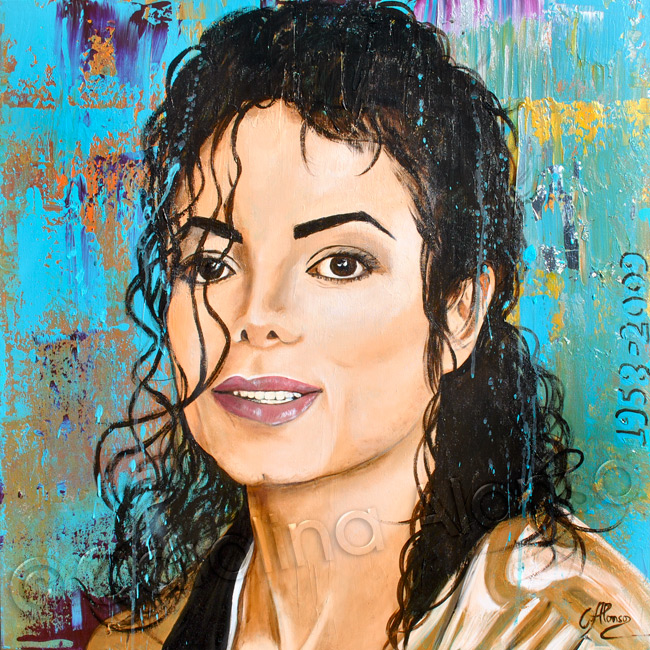 King of Pop  (2022), 80 x 80 cm, acrylic on canvas