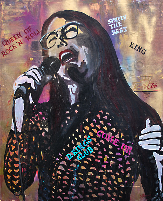 "Diane King" (2024), 100 x 80 cm, acrylic on canvas (Auftragsbild)