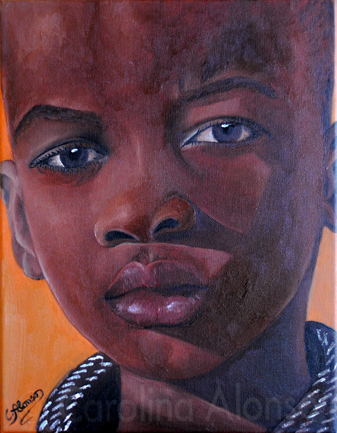 Junge aus Hombadorf (2011) 40 x 30 cm, Öl