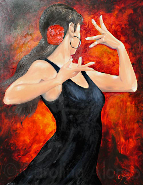 Emoción de Carmen (2010), 100 x 80 cm, Öl & Acryl auf Leinwand