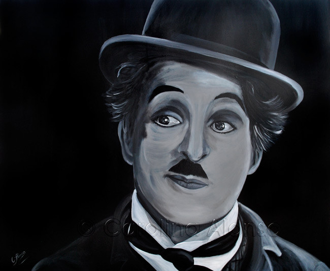 Charlie Chaplin (2014), 100 x 120 cm, acrylic on canvas